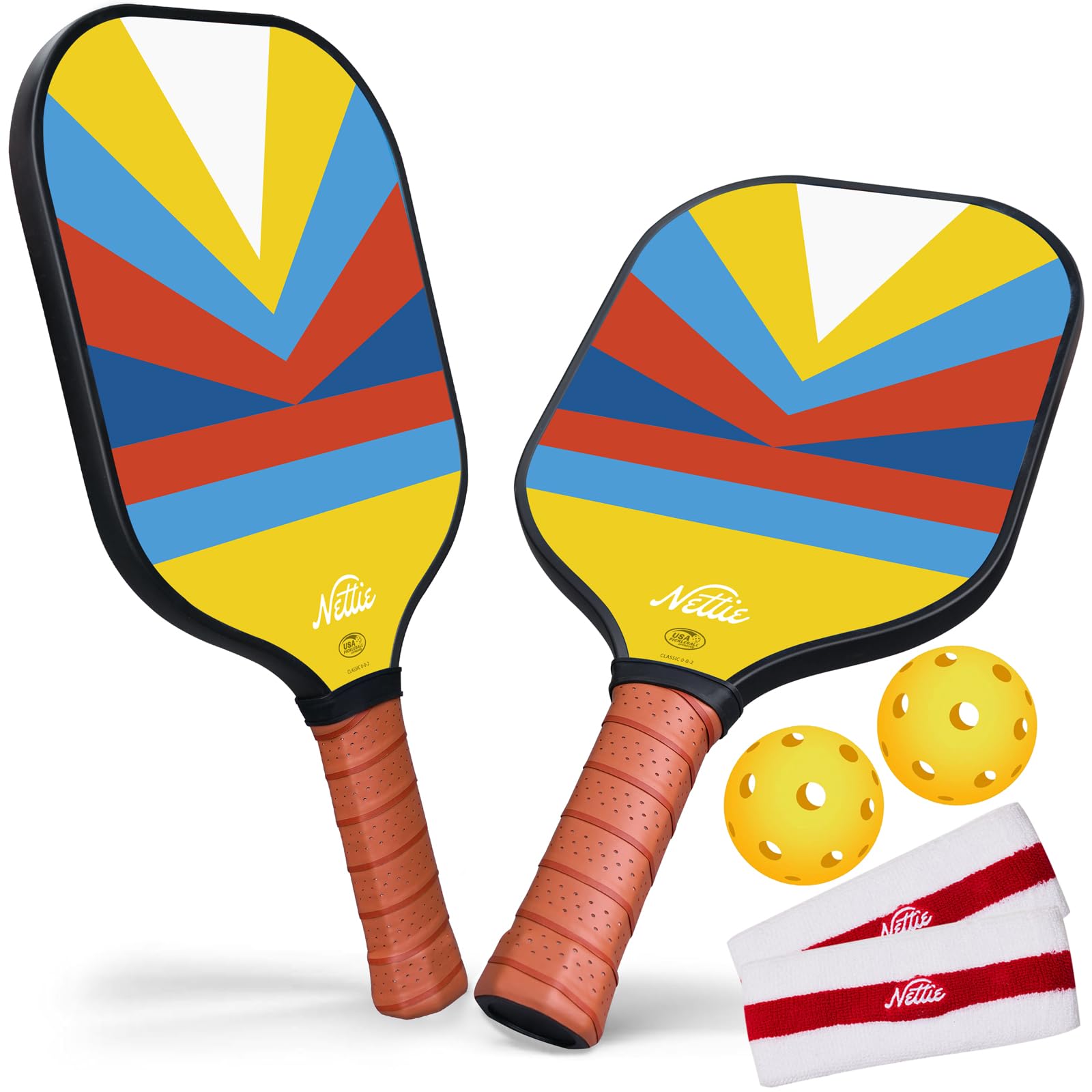 Amazon.co.jp: Nettie ピックルボールパドル 2個セット USAPA